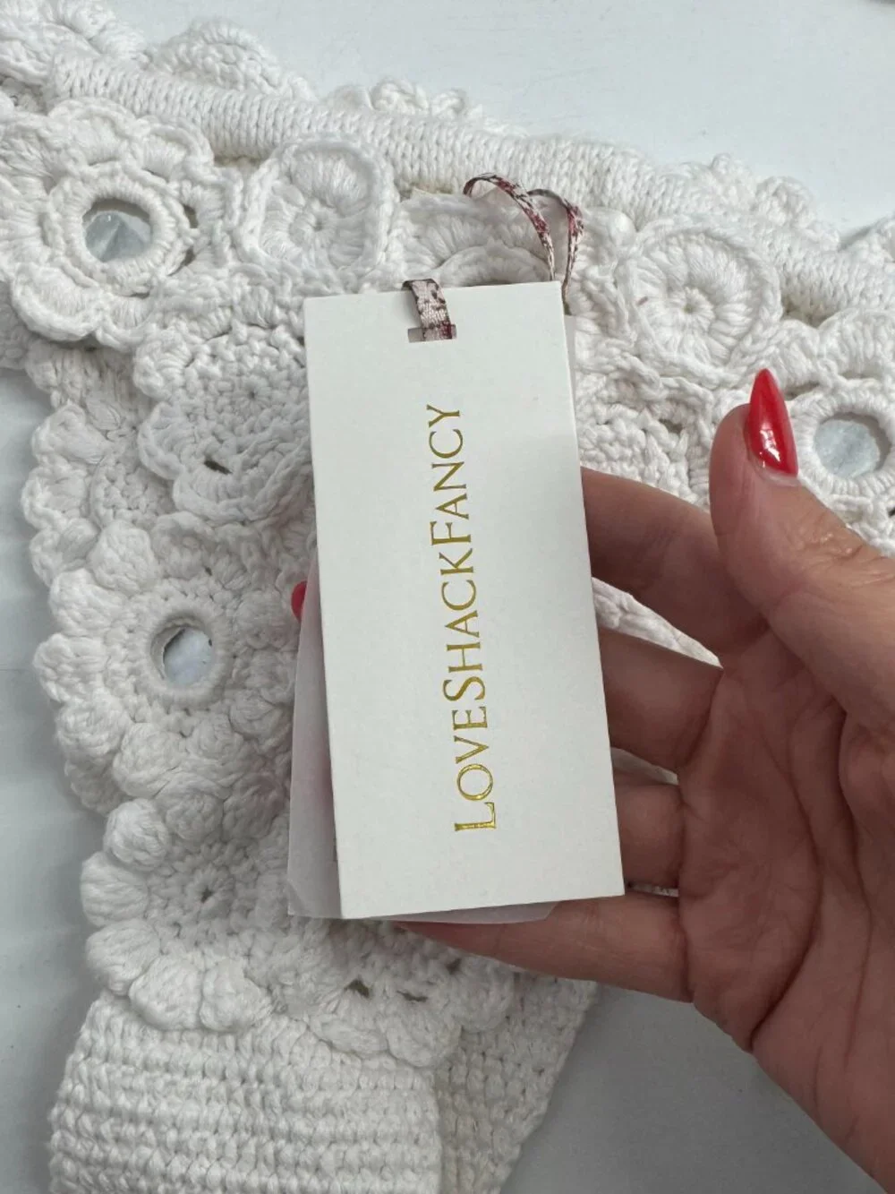 LoveShackFancy Ostelle Crochet Embellished Bikini Set - Size S/L Mixed NWT - Picture 7 of 13